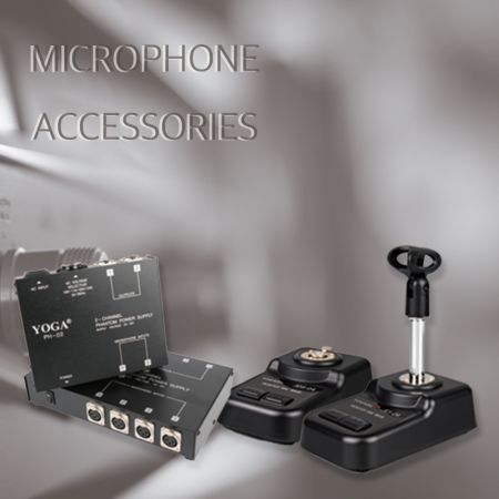 Accesorios para micrófono - Accesorios de alimentación fantasma/ Soporte de mesa/ Accesorios de soporte para micrófono.